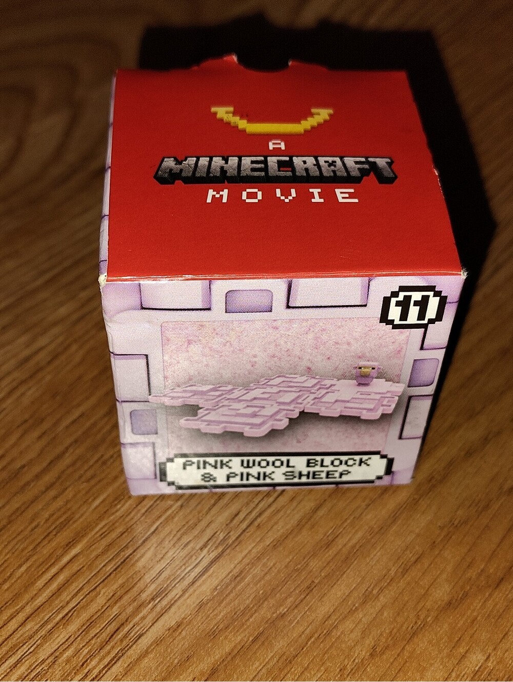 McDonald's Minecraft Movie Happy Meal Toy #11 Pink Wool Block & Pink Sheep